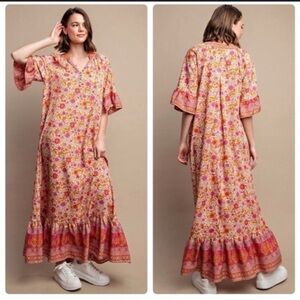 Floral Pink Maxi Dress